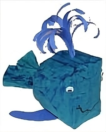 stuffed paper bag whale