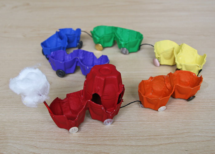 egg carton train